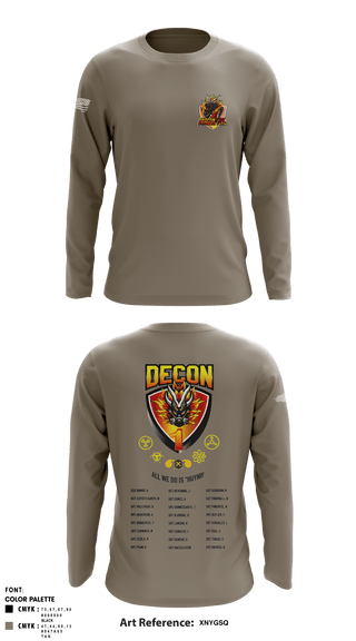 Long Sleeve Performance Shirt, 272 Chemical Company Decon 1, National Guard, Teamtime, Team time, sublimation, custom sports apparel, team uniforms, spirit wear, spiritwear, sports uniforms, custom shirts, team store, custom team store, fundraiser sports, apparel fundraiser