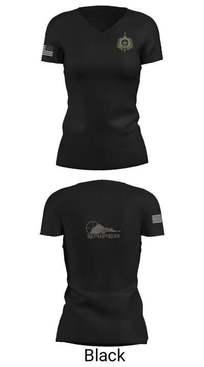 Sniper 66668085 Women's Short Sleeve V-neck Shirt - 21