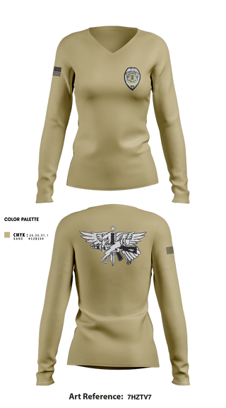 Women's Long Sleeve Vneck Shirt, , Police, Teamtime, Team time, sublimation, custom sports apparel, team uniforms, spirit wear, spiritwear, sports uniforms, custom shirts, team store, custom team store, fundraiser sports, apparel fundraiser