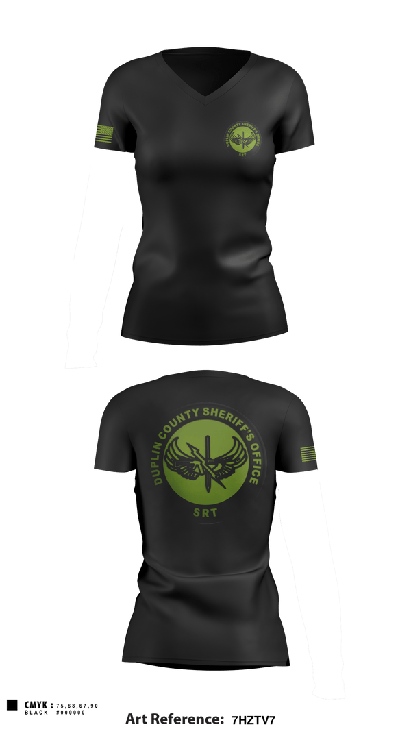Women's Short Sleeve Vneck Shirt, Duplin County Special Response Team, Police, Teamtime, Team time, sublimation, custom sports apparel, team uniforms, spirit wear, spiritwear, sports uniforms, custom shirts, team store, custom team store, fundraiser sports, apparel fundraiser