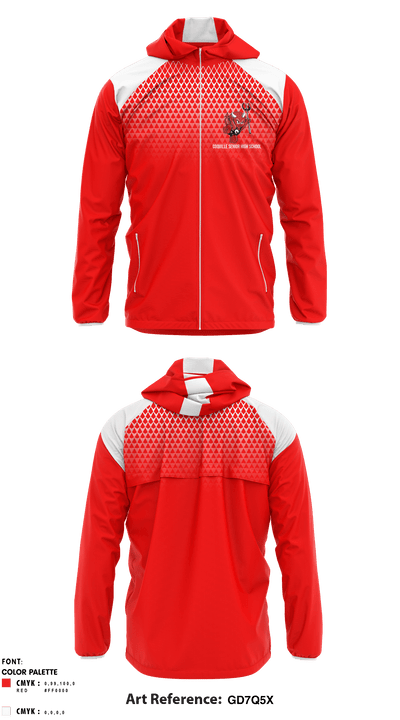 Coquille Senior High School Track 60550768 Windbreaker - 1