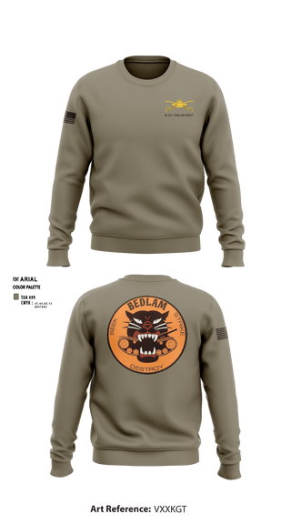 Crew Neck Sweatshirt, HHC 1-635TH AR, National Guard, Teamtime, Team time, sublimation, custom sports apparel, team uniforms, spirit wear, spiritwear, sports uniforms, custom shirts, team store, custom team store, fundraiser sports, apparel fundraiser