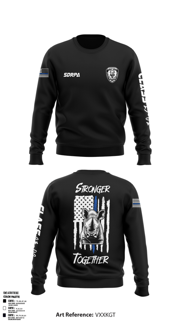 Crew Neck Sweatshirt, SDRPA, Police, Teamtime, Team time, sublimation, custom sports apparel, team uniforms, spirit wear, spiritwear, sports uniforms, custom shirts, team store, custom team store, fundraiser sports, apparel fundraiser