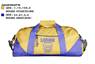 Duffle Bag, Logan High School Soccer, Men's Soccer, Teamtime, Team time, sublimation, custom sports apparel, team uniforms, spirit wear, spiritwear, sports uniforms, custom shirts, team store, custom team store, fundraiser sports, apparel fundraiser