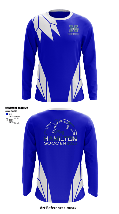 Hamilton High School Soccer 75906986 Long Sleeve Performance Shirt - 1