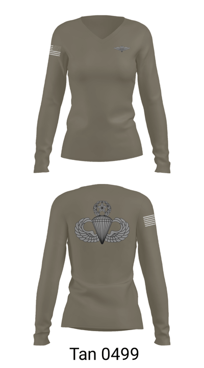 165th Quartermaster 50925110 Women's Long Sleeve V-neck Shirt - 41