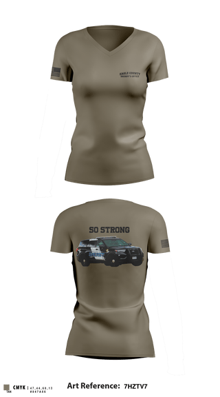 Women's Short Sleeve Vneck Shirt, Eagle County Sheriff’s Office, , Teamtime, Team time, sublimation, custom sports apparel, team uniforms, spirit wear, spiritwear, sports uniforms, custom shirts, team store, custom team store, fundraiser sports, apparel fundraiser