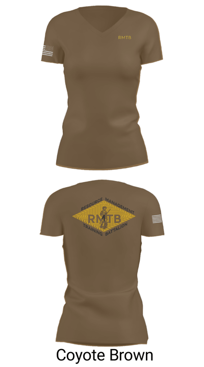 Resource Management Training Battalion 37478088 Women's Short Sleeve V-neck Shirt - 20