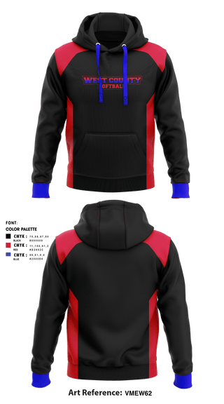Hoodie, West County Softball Association, Softball, Teamtime, Team time, sublimation, custom sports apparel, team uniforms, spirit wear, spiritwear, sports uniforms, custom shirts, team store, custom team store, fundraiser sports, apparel fundraiser