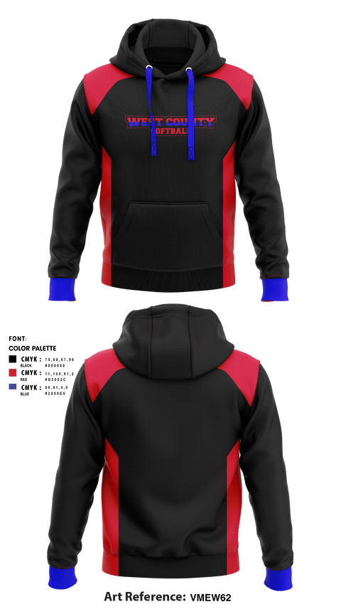 Hoodie, West County Softball Association, Softball, Teamtime, Team time, sublimation, custom sports apparel, team uniforms, spirit wear, spiritwear, sports uniforms, custom shirts, team store, custom team store, fundraiser sports, apparel fundraiser