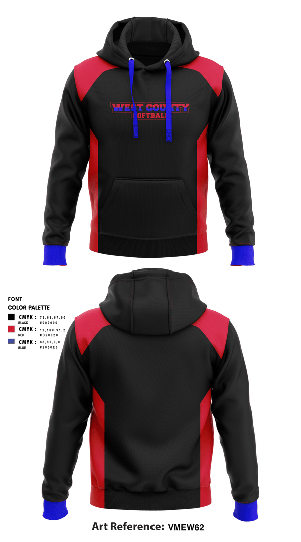 Hoodie, West County Softball Association, Softball, Teamtime, Team time, sublimation, custom sports apparel, team uniforms, spirit wear, spiritwear, sports uniforms, custom shirts, team store, custom team store, fundraiser sports, apparel fundraiser