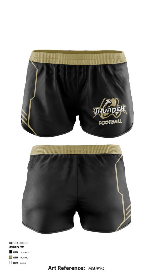 Women's Shorts, Thunder Youth Football, Football, Teamtime, Team time, sublimation, custom sports apparel, team uniforms, spirit wear, spiritwear, sports uniforms, custom shirts, team store, custom team store, fundraiser sports, apparel fundraiser