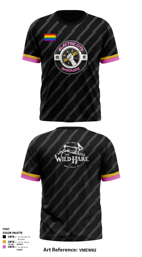 Short Sleeve Performance Shirt, Electric city shockerz, Rugby, Teamtime, Team time, sublimation, custom sports apparel, team uniforms, spirit wear, spiritwear, sports uniforms, custom shirts, team store, custom team store, fundraiser sports, apparel fundraiser