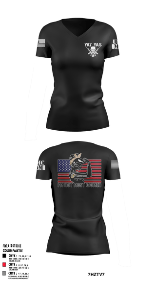 Women's Short Sleeve Vneck Shirt, , Marines, Teamtime, Team time, sublimation, custom sports apparel, team uniforms, spirit wear, spiritwear, sports uniforms, custom shirts, team store, custom team store, fundraiser sports, apparel fundraiser