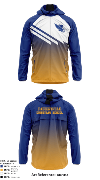 Factoryville Christian School 38098854 Windbreaker - 5