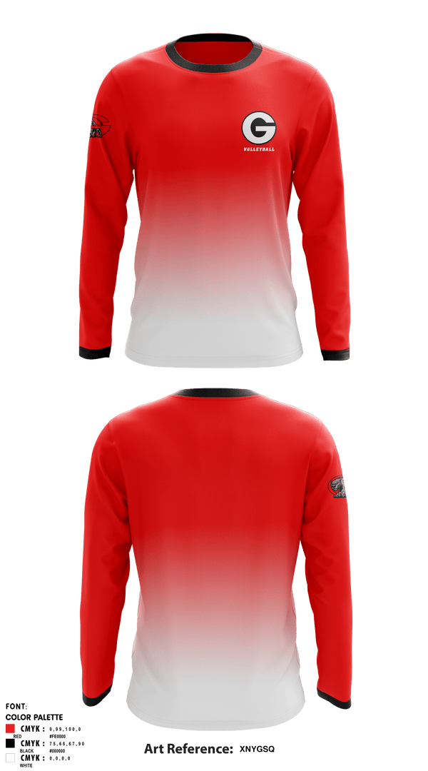 Long Sleeve Performance Shirt, Glen Oaks High School Volleyball, Men's Volleyball, Teamtime, Team time, sublimation, custom sports apparel, team uniforms, spirit wear, spiritwear, sports uniforms, custom shirts, team store, custom team store, fundraiser sports, apparel fundraiser
