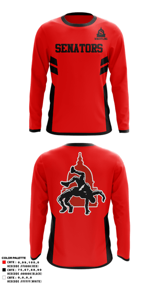 Long Sleeve Performance Shirt, Springfield High School Wrestling, Wrestling, Teamtime, Team time, sublimation, custom sports apparel, team uniforms, spirit wear, spiritwear, sports uniforms, custom shirts, team store, custom team store, fundraiser sports, apparel fundraiser