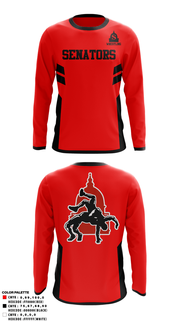Long Sleeve Performance Shirt, Springfield High School Wrestling, Wrestling, Teamtime, Team time, sublimation, custom sports apparel, team uniforms, spirit wear, spiritwear, sports uniforms, custom shirts, team store, custom team store, fundraiser sports, apparel fundraiser