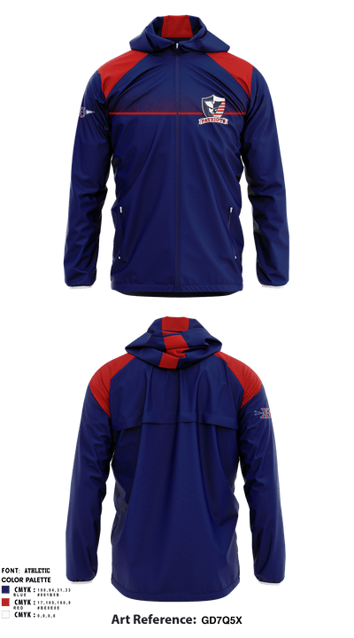 Veterans Memorial HS Cross Country 77104147 Windbreaker - 1