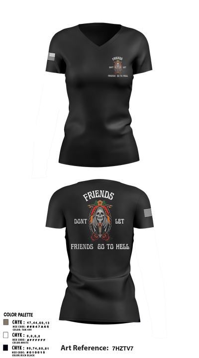 REDNECK'S 91618146 Women's Short Sleeve V-neck Shirt - 3