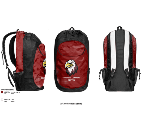 Gear Bag, Crossett Learning Center, Spirit Store, Teamtime, Team time, sublimation, custom sports apparel, team uniforms, spirit wear, spiritwear, sports uniforms, custom shirts, team store, custom team store, fundraiser sports, apparel fundraiser
