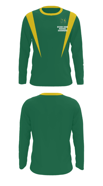 Bunn High School Swimming 46623170 Long Sleeve Performance Shirt - 28