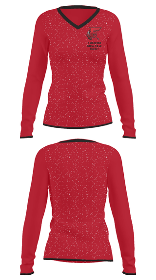 Women's Long Sleeve Vneck Shirt, Fallbrook girls field hockey, Field Hockey, Teamtime, Team time, sublimation, custom sports apparel, team uniforms, spirit wear, spiritwear, sports uniforms, custom shirts, team store, custom team store, fundraiser sports, apparel fundraiser