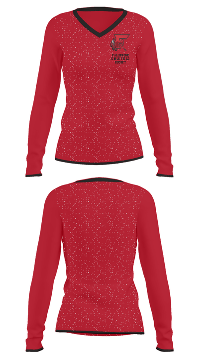Fallbrook girls field hockey 45582540 Women's Long Sleeve V-neck Shirt - 23