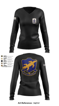 1-158th IN 91040606 Women's Long Sleeve V-neck Shirt - 1