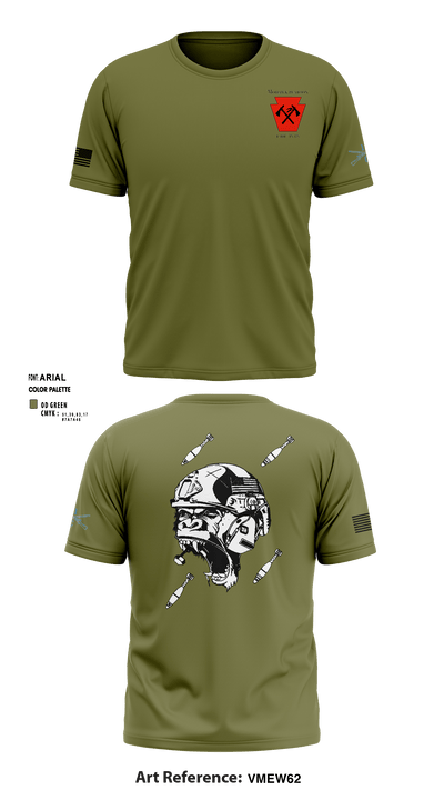 1-111th IN BN 37171288 Short Sleeve Performance Shirt - 2