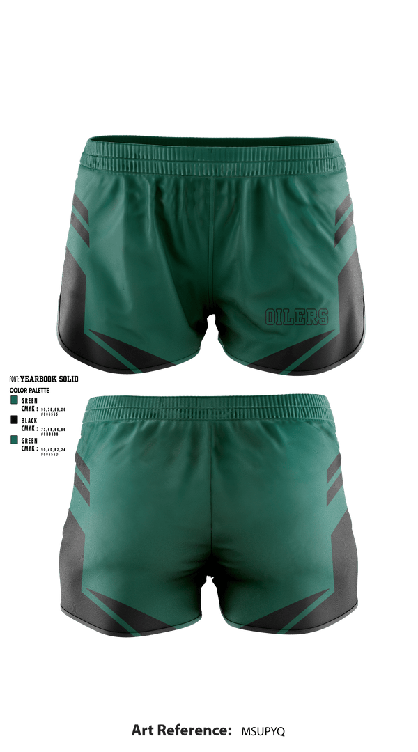Women's Shorts, Oilers, Cheer, Teamtime, Team time, sublimation, custom sports apparel, team uniforms, spirit wear, spiritwear, sports uniforms, custom shirts, team store, custom team store, fundraiser sports, apparel fundraiser