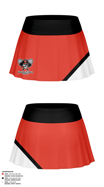 Wellesley Girls Tennis 72856749 Skort - 1