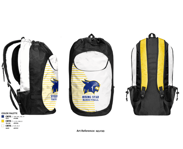 Gear Bag, Rising Star High School Basketball, Women's Basketball, Teamtime, Team time, sublimation, custom sports apparel, team uniforms, spirit wear, spiritwear, sports uniforms, custom shirts, team store, custom team store, fundraiser sports, apparel fundraiser
