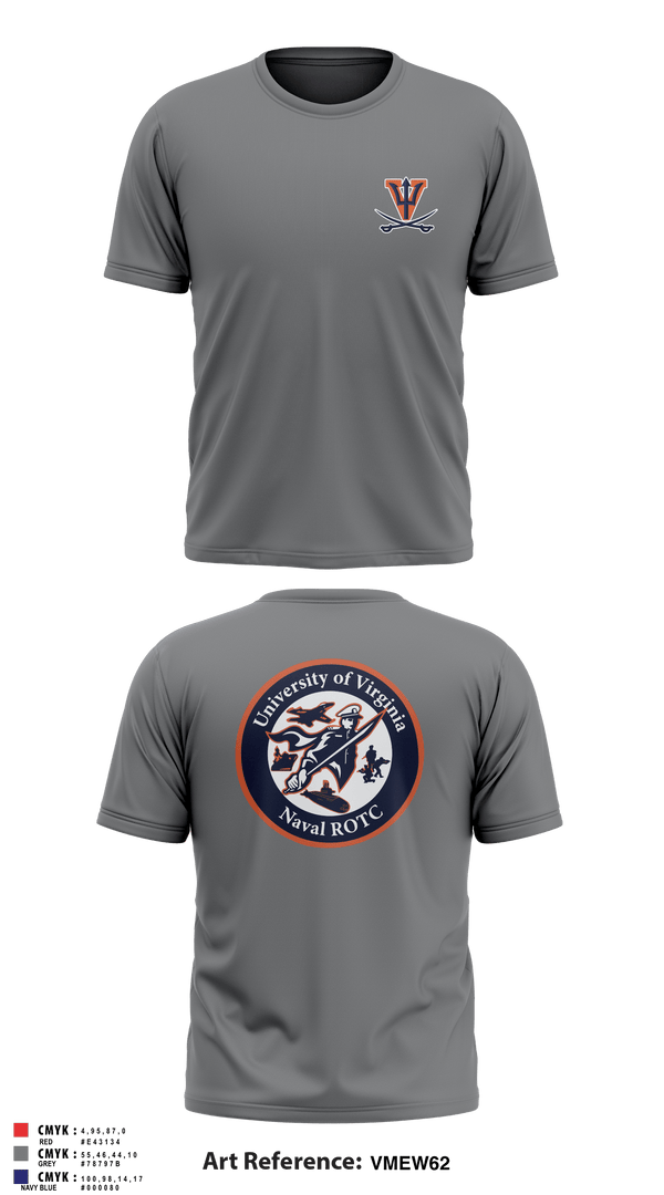 Old School Cotton Feel Shirt, University of Virginia NROTC, Navy, Teamtime, Team time, sublimation, custom sports apparel, team uniforms, spirit wear, spiritwear, sports uniforms, custom shirts, team store, custom team store, fundraiser sports, apparel fundraiser