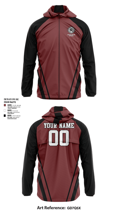 Douglas High School Softball 29791521 Windbreaker - 10