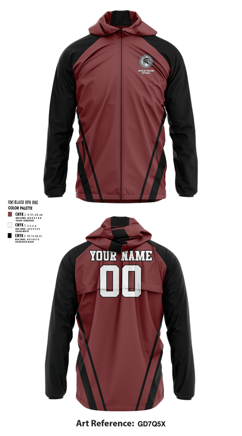 Windbreaker, Douglas High School Softball, Softball, Teamtime, Team time, sublimation, custom sports apparel, team uniforms, spirit wear, spiritwear, sports uniforms, custom shirts, team store, custom team store, fundraiser sports, apparel fundraiser