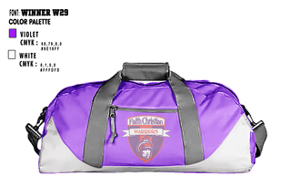 Duffle Bag, Faith Christian High School, Spirit Store, Teamtime, Team time, sublimation, custom sports apparel, team uniforms, spirit wear, spiritwear, sports uniforms, custom shirts, team store, custom team store, fundraiser sports, apparel fundraiser