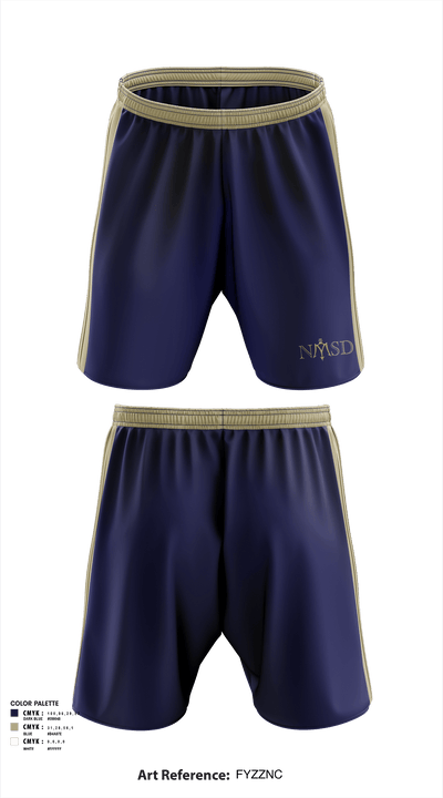 Navy Swimming and Diving 80222264 Athletic Shorts With Pockets - 1
