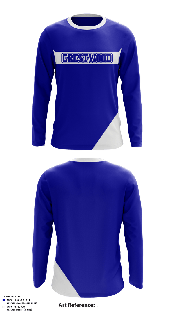 Long Sleeve Performance Shirt, Crestwood Elementary School, Spirit Store, Teamtime, Team time, sublimation, custom sports apparel, team uniforms, spirit wear, spiritwear, sports uniforms, custom shirts, team store, custom team store, fundraiser sports, apparel fundraiser