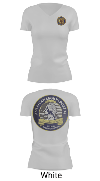Women's Short Sleeve Vneck Shirt, American Legion Post 24, , Teamtime, Team time, sublimation, custom sports apparel, team uniforms, spirit wear, spiritwear, sports uniforms, custom shirts, team store, custom team store, fundraiser sports, apparel fundraiser