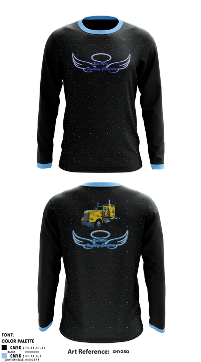Eve Mae trucking company 2497908 Long Sleeve Performance Shirt - 1