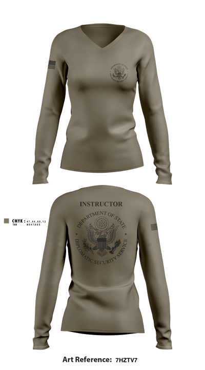 Firearms Training Unit 93026000 Women's Long Sleeve V-neck Shirt - 3