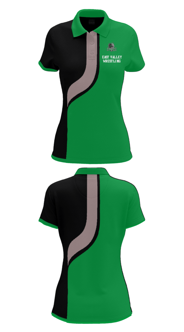 Women's Short Sleeve Performance Polo, East Valley Wrestling, Wrestling, Teamtime, Team time, sublimation, custom sports apparel, team uniforms, spirit wear, spiritwear, sports uniforms, custom shirts, team store, custom team store, fundraiser sports, apparel fundraiser