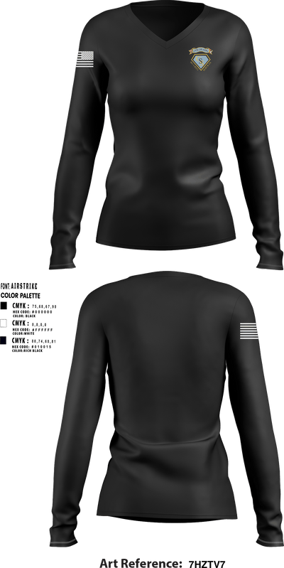 Colorado Security ServicesColorado Security Services 97719506 Women's Long Sleeve V-neck Shirt - 1