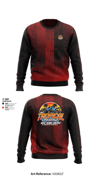 Tropical Rentalz 23868718 Crew Neck Sweatshirt - 1