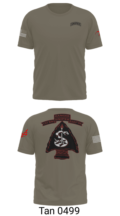 1/503 Snipers 39758046 Short Sleeve Performance Shirt - 34