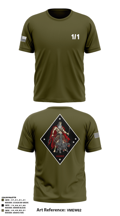 Hades 3421841 Short Sleeve Performance Shirt - 1