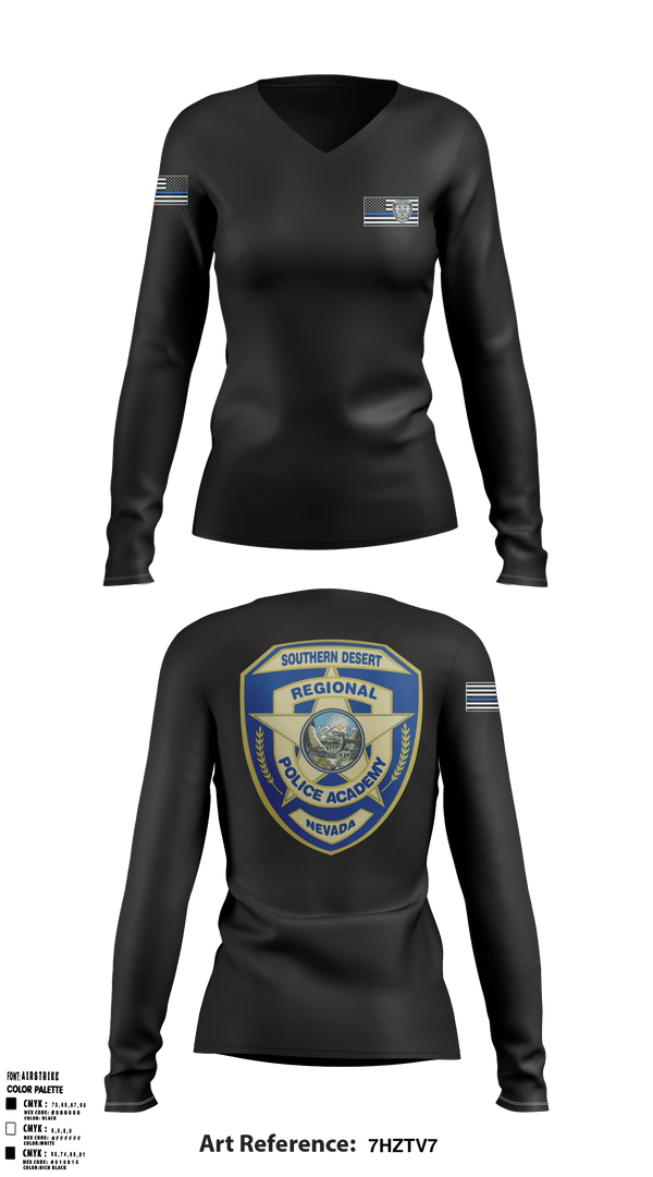 Women's Long Sleeve Vneck Shirt, SDRPA, Police, Teamtime, Team time, sublimation, custom sports apparel, team uniforms, spirit wear, spiritwear, sports uniforms, custom shirts, team store, custom team store, fundraiser sports, apparel fundraiser