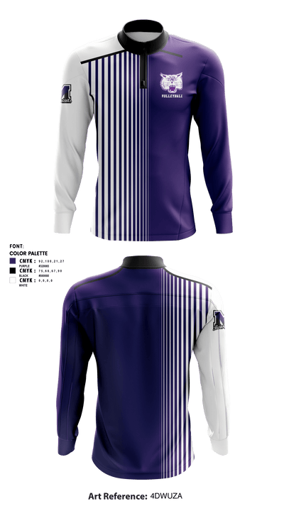 Muncie Central High School Volleyball 72466544 Quarter Zip Jacket - 1
