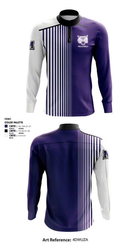 Quarter Zip Jacket, Muncie Central High School Volleyball, Men's Volleyball, Teamtime, Team time, sublimation, custom sports apparel, team uniforms, spirit wear, spiritwear, sports uniforms, custom shirts, team store, custom team store, fundraiser sports, apparel fundraiser